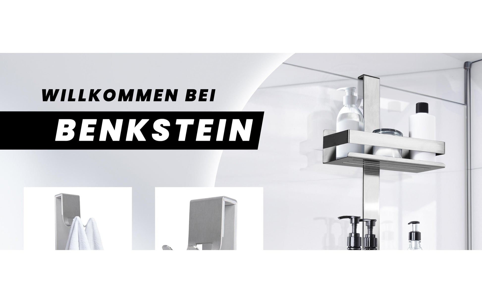 Benkstein Seifenhalter (Wand) – Edelstahl, zum Hängen, 23×65,3 cm, Silber