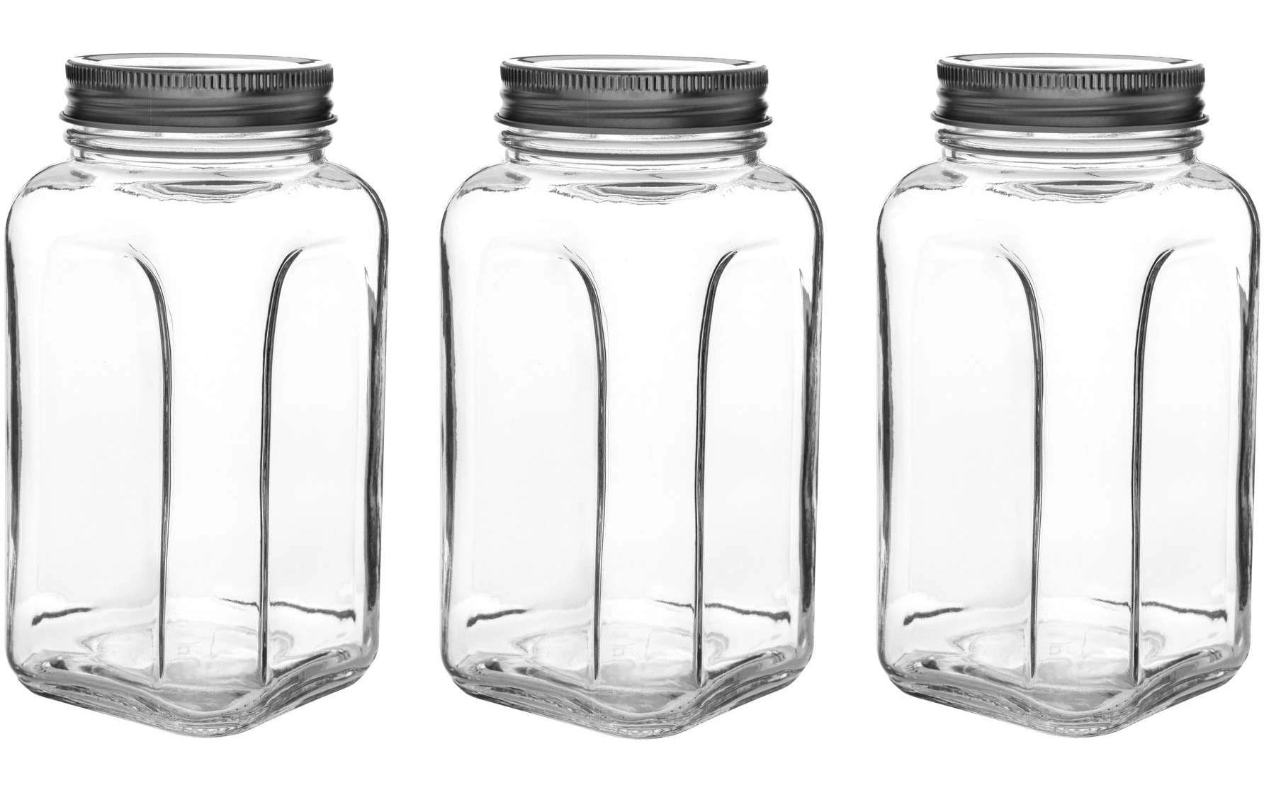 Hermia Vorratsdose 820 ml, Glas, transparent, 3 Stk.
