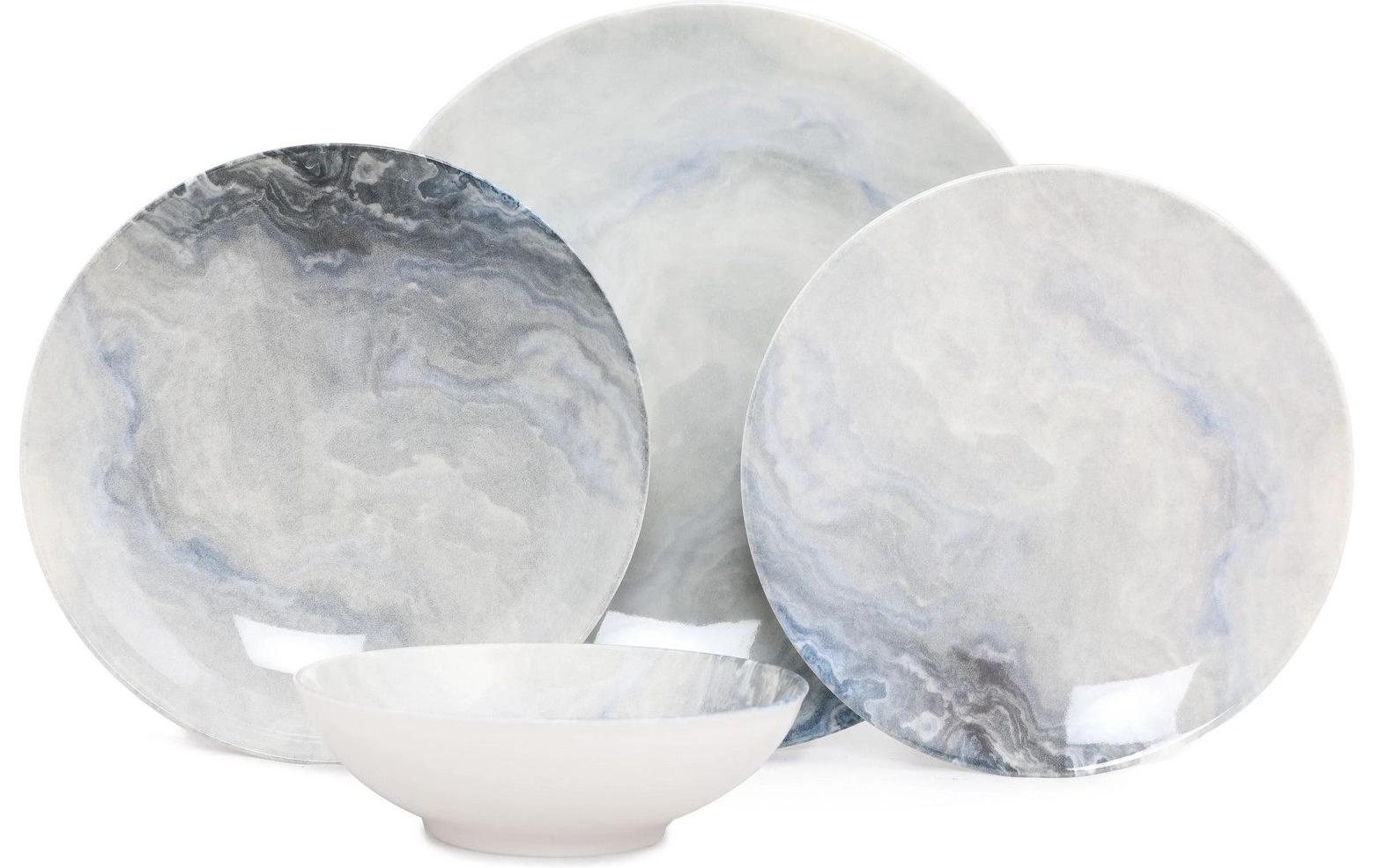 Hermia Geschirrset – 24-teiliges Set, Porzellan, Mehrfarbig