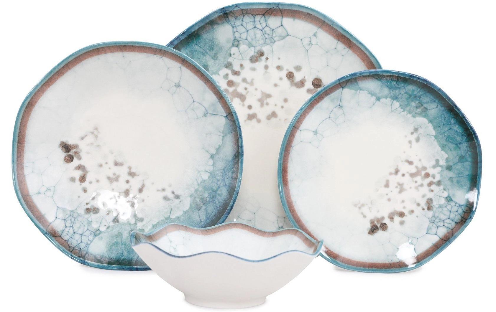 Hermia Geschirrset – 24-teiliges Set, Porzellan, Mehrfarbig