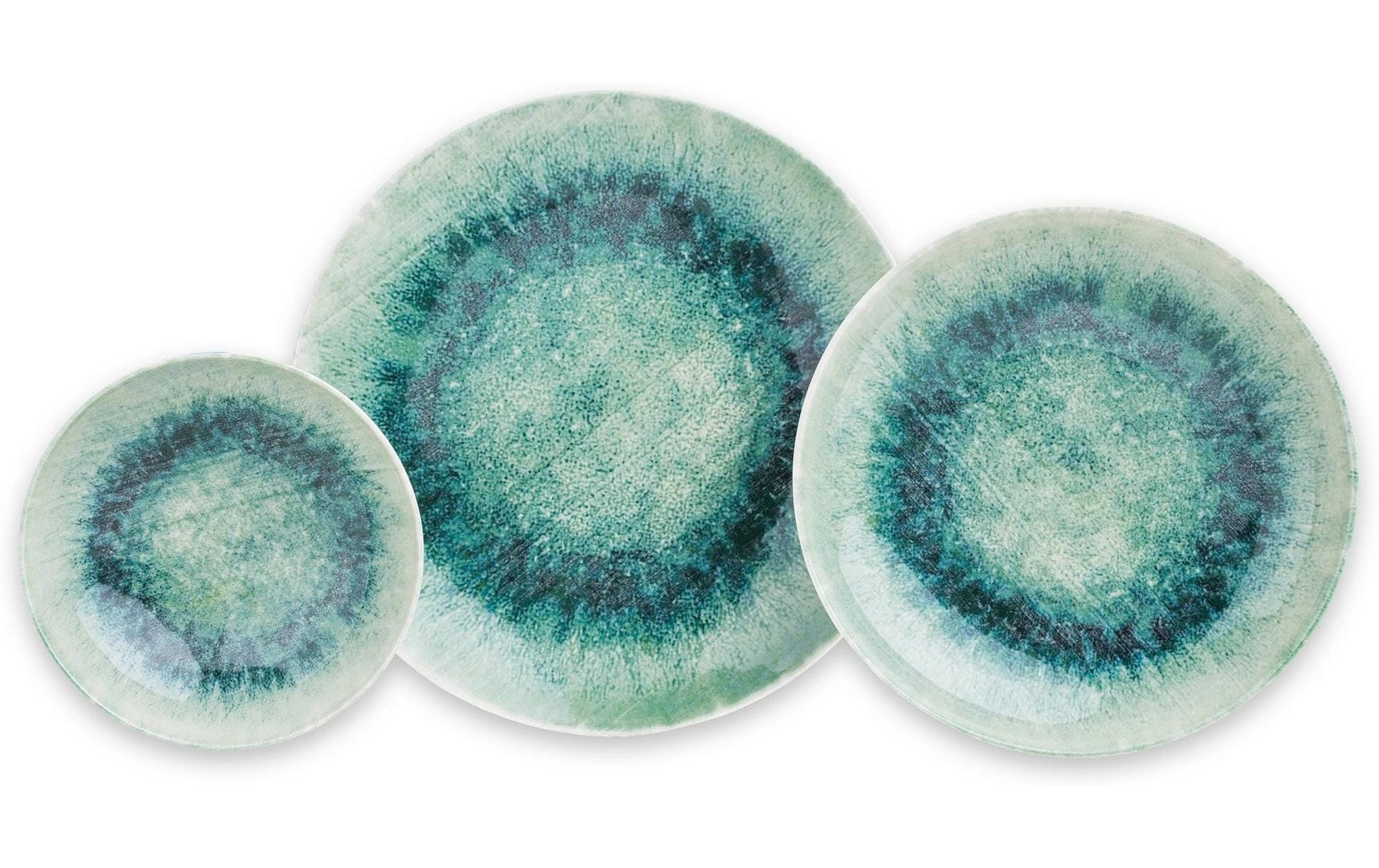 Hermia Geschirrset – 18-teiliges Set, Porzellan, Türkis