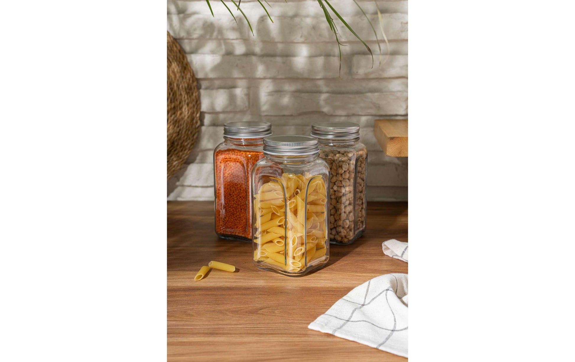 Hermia Vorratsdose 820 ml, Glas, transparent, 3 Stk.