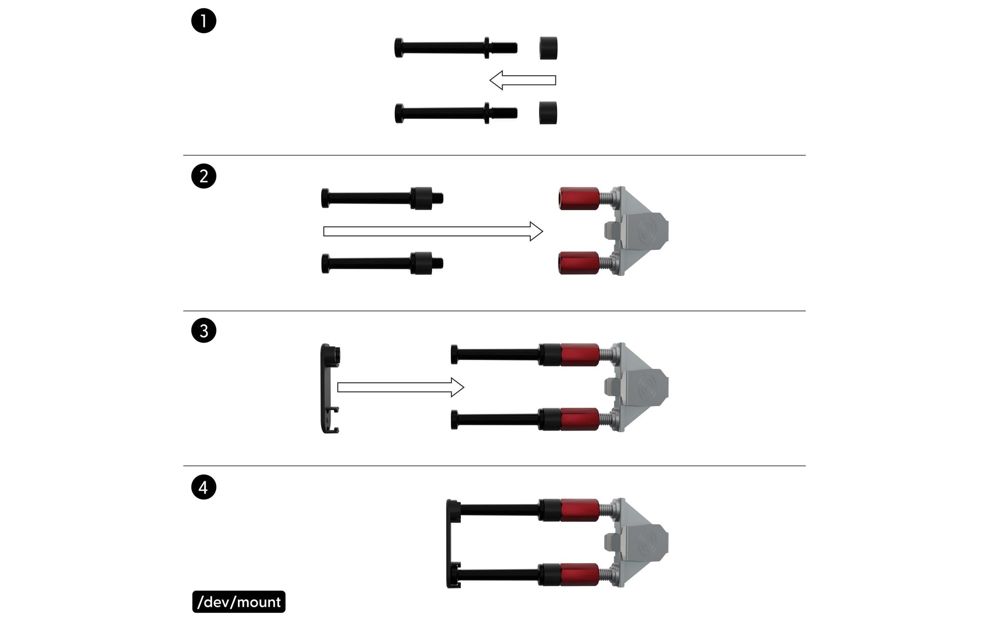 PATCHBOX 19" Rangierpanel, Rack-Montage, 24er-Pack, Polyoxymethylen (POM)/Stahl – für M6 Cage Nuts – Schwarz