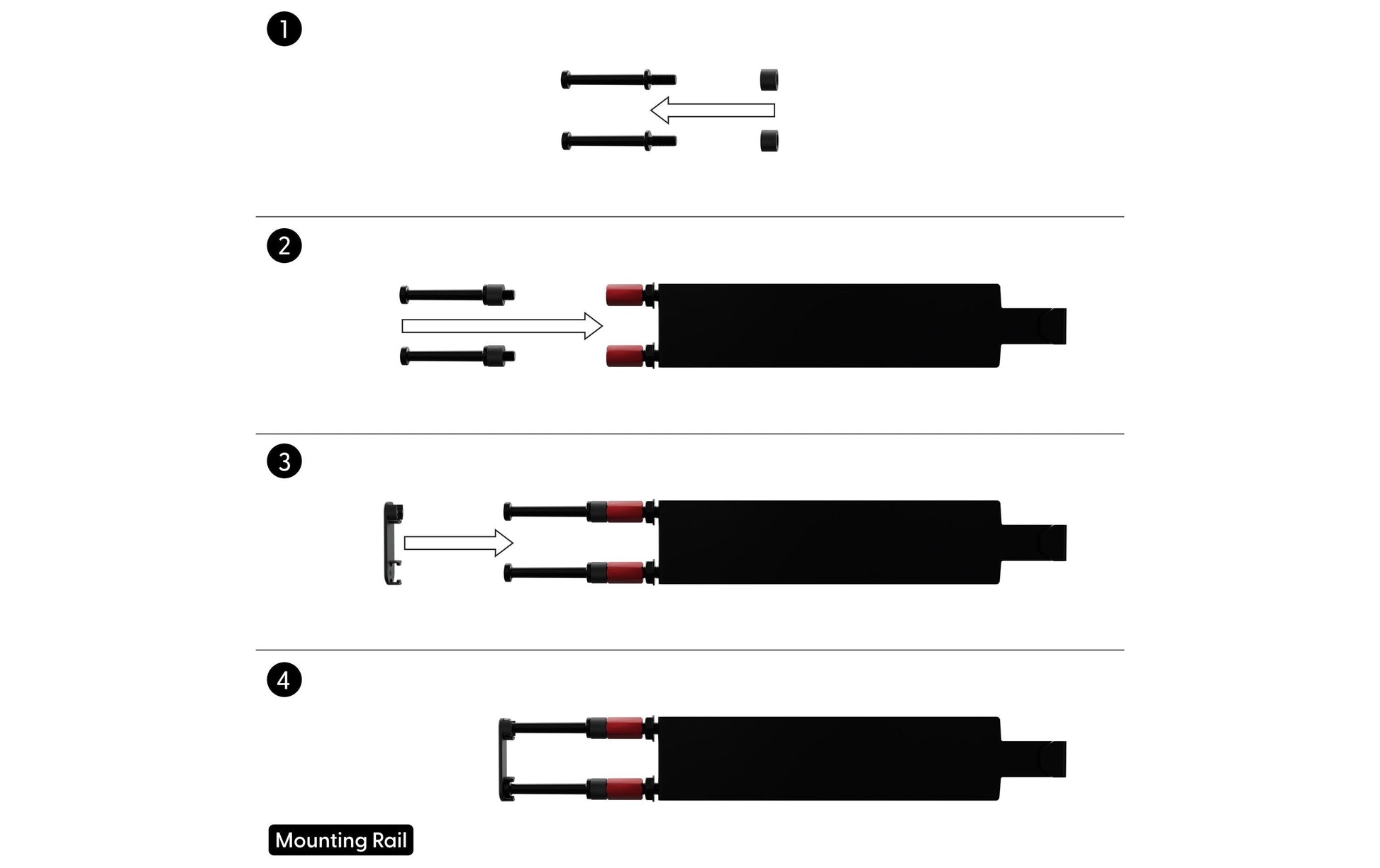 PATCHBOX 19" Rangierpanel, Rack-Montage, 24er-Pack, Polyoxymethylen (POM)/Stahl – für M6 Cage Nuts – Schwarz