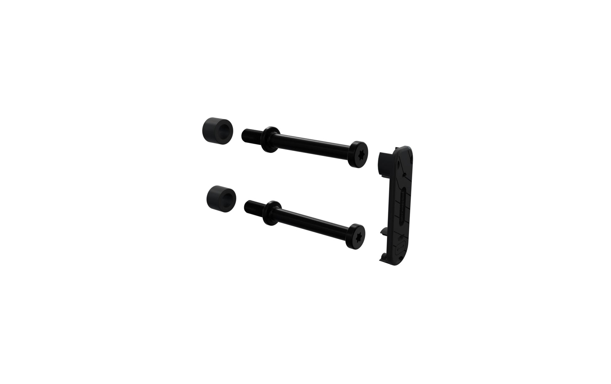 PATCHBOX 19" Rangierpanel, Rack-Montage, 24er-Pack, Polyoxymethylen (POM)/Stahl – für M6 Cage Nuts – Schwarz