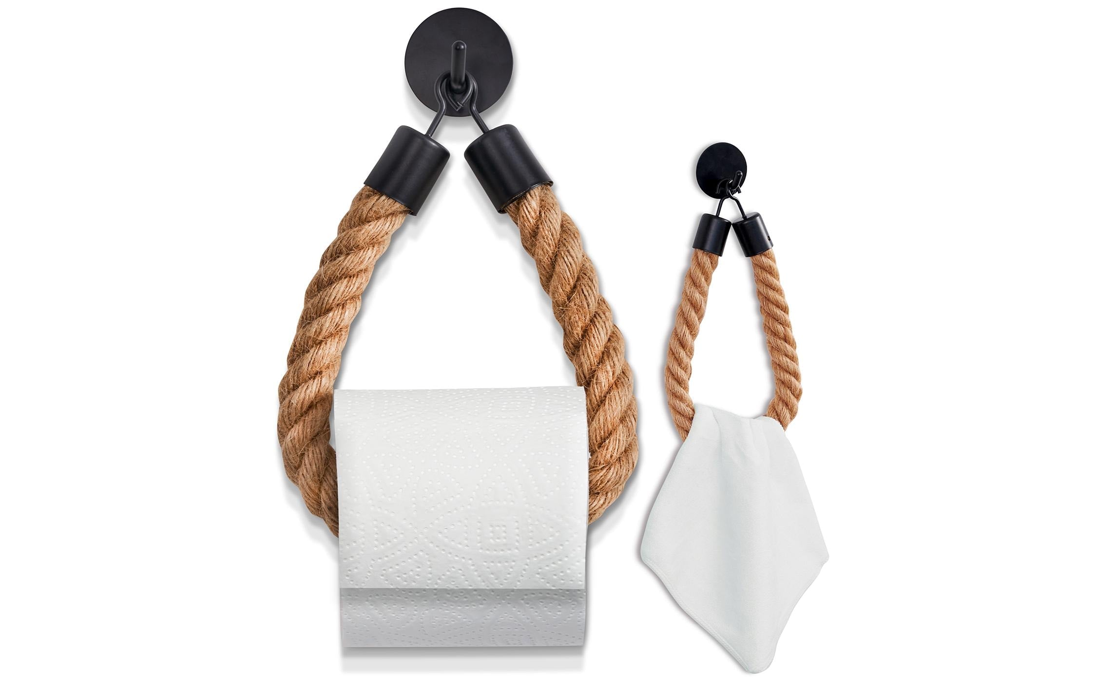 Hennez Toilettenpapierhalter – Bambus, Braun, Klebend, Wandmontiert, 22 × 4,5 cm