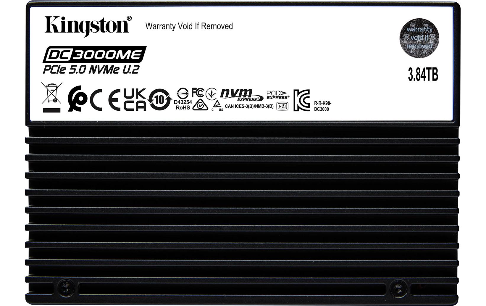 Kingston SSD – DC3000ME, 3,84 TB, U.2 PCIe 5.0 NVMe