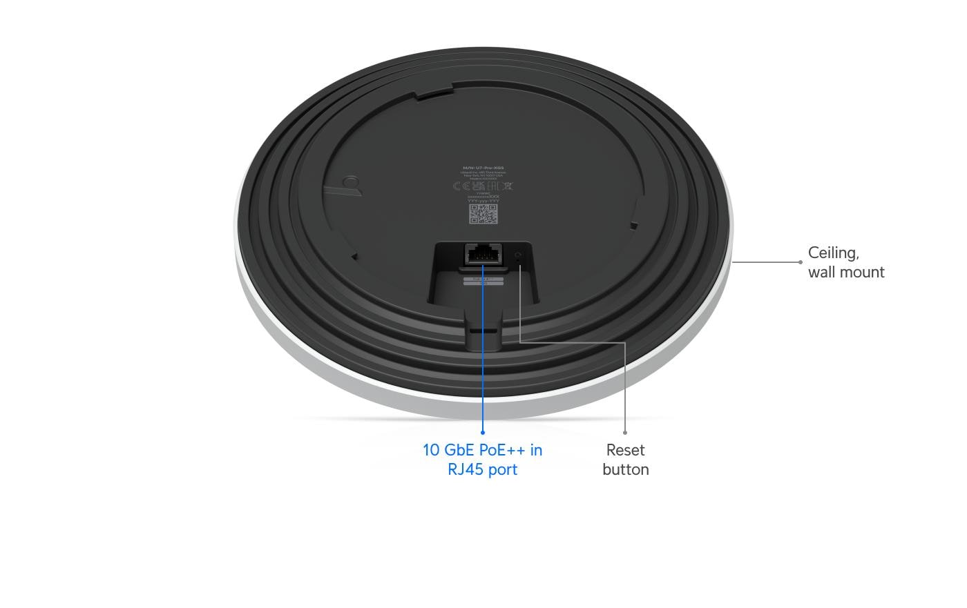 Ubiquiti U7-PRO-XGS – Access Point – Wi-Fi 7 (2,4/5/6), 8,6 Gbit/s, 10GbE, PoE++, Wand/Decke