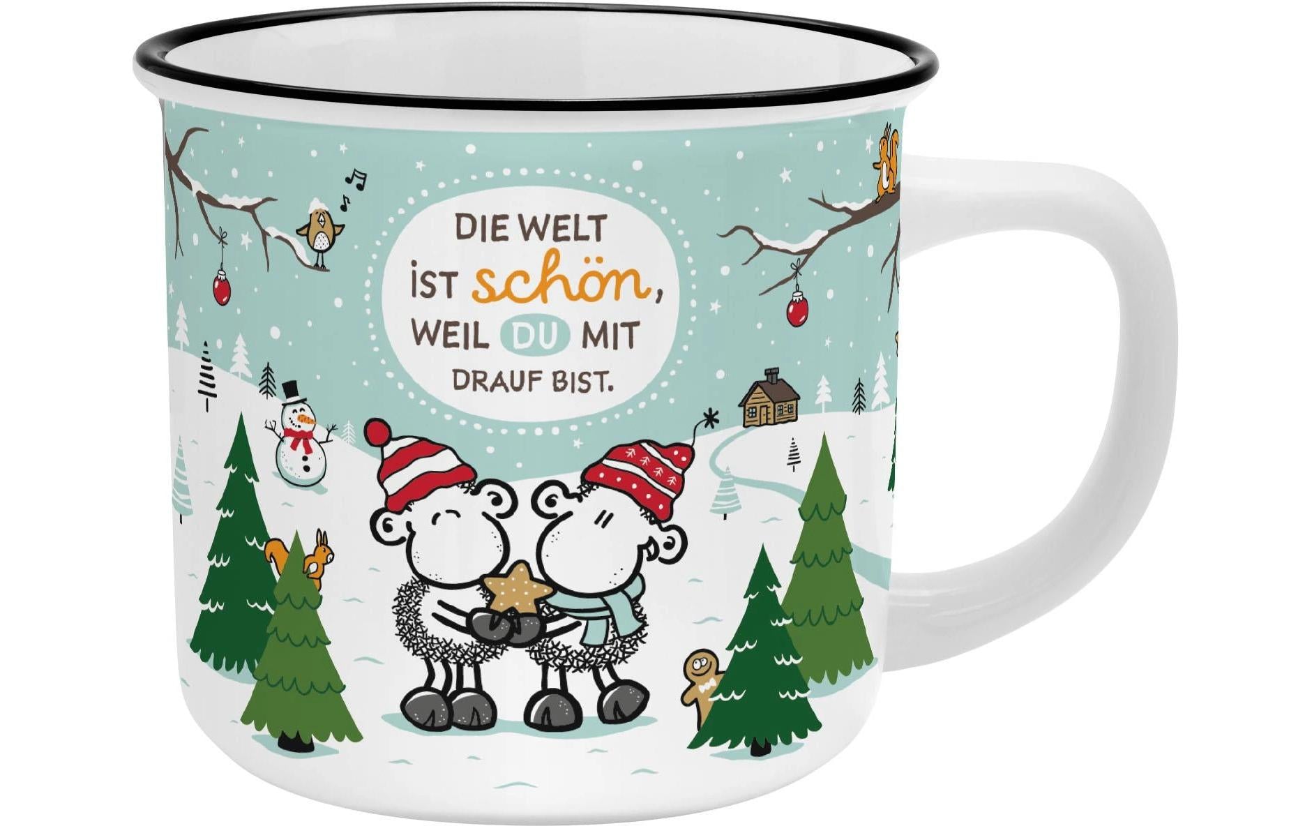Sheepworld Tasse – 350 ml, Ø 9,0 cm, Porzellan, Weiss, spülmaschinenfest, mikrowellengeeignet