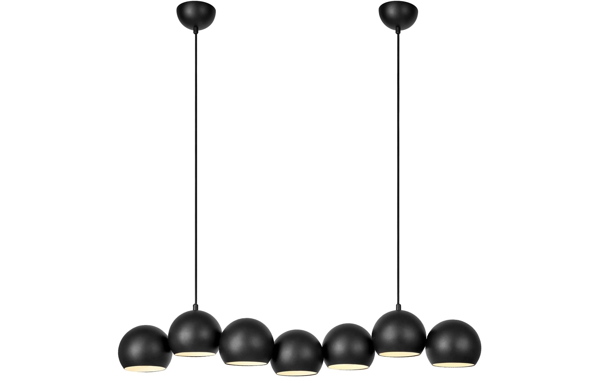 Markslöjd Hängeleuchte Cupolo – 15 × 101 × 18 cm, 800 lm, 40 W, 2700 K, schwarz, 7-flammig, exkl. E14