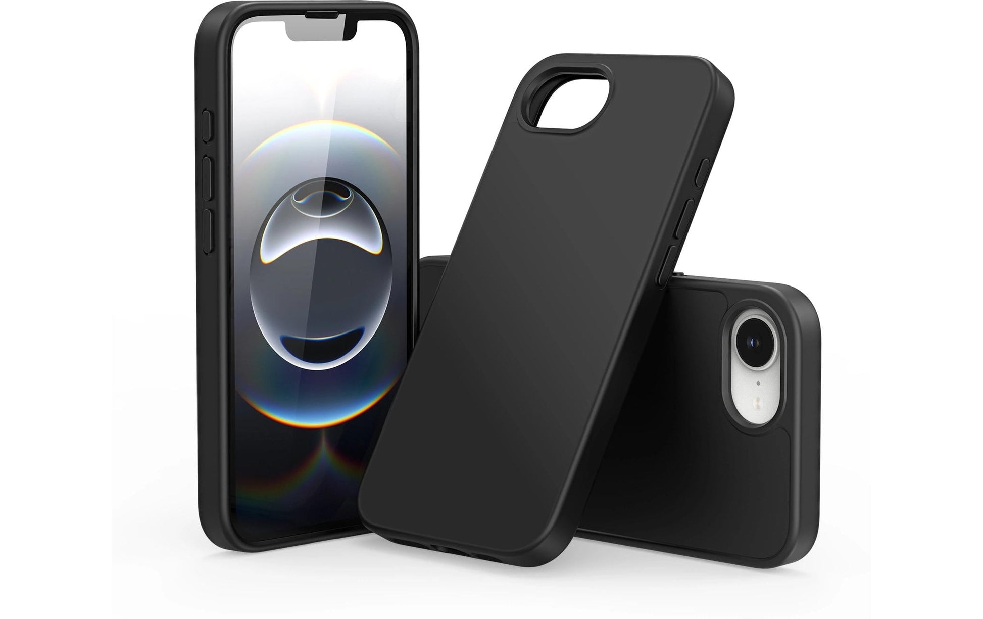 nevox StyleShell Shock – Backcover – für Apple iPhone 16e, Silikon, Schwarz, schmutzabweisend