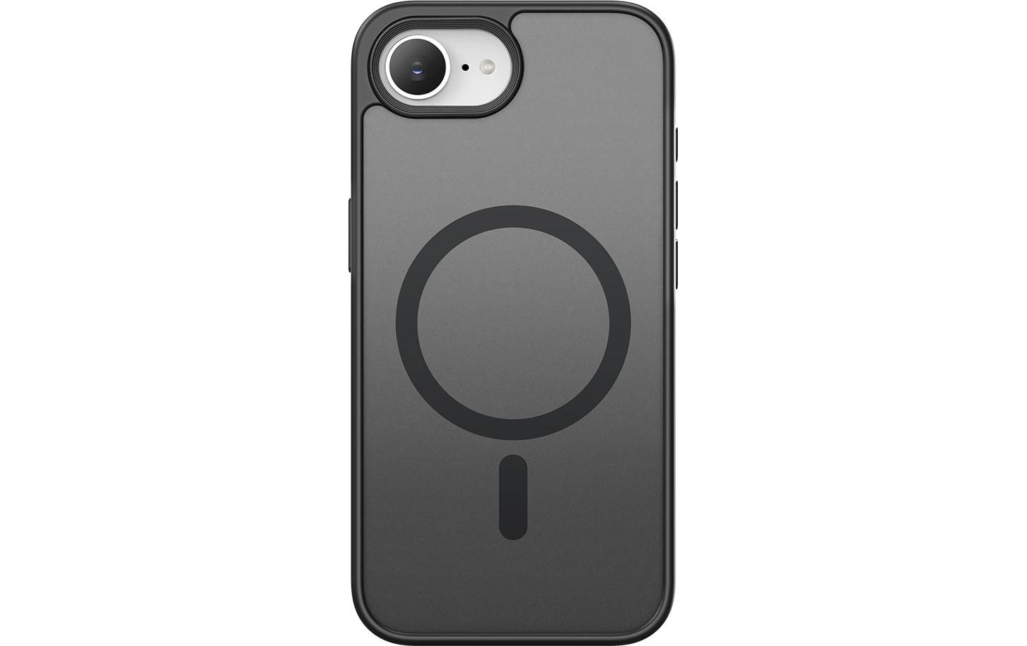 nevox StyleShell Invisio MS Backcover – für Apple iPhone 16e, MagSafe, PU+TPU, schwarz, schmutzabweisend