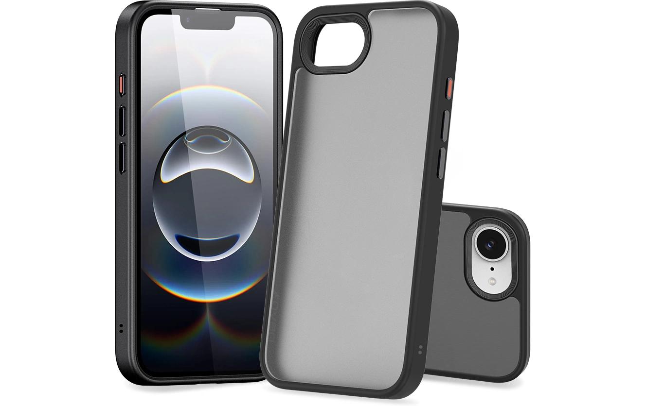 nevox StyleShell Invisio Backcover – für Apple iPhone 16e, PU+TPU, Schwarz