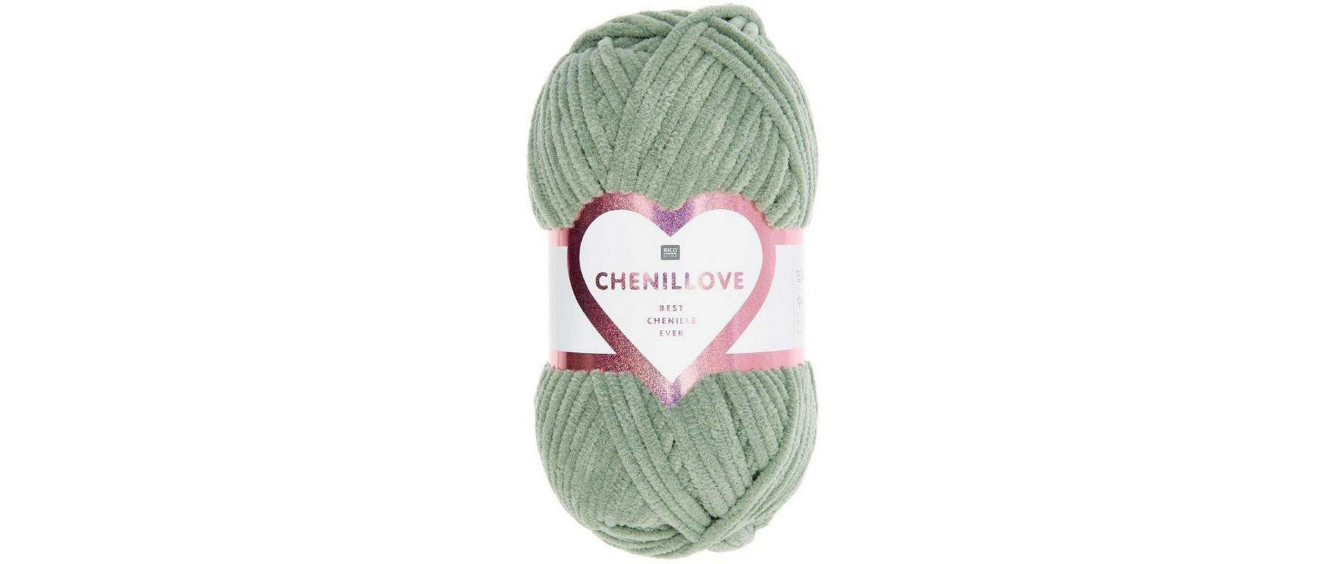 Rico Design Creative Chenillove Garn Salbeigrün – 100 g, 110 m, 100% Polyester, Nadel 5 mm
