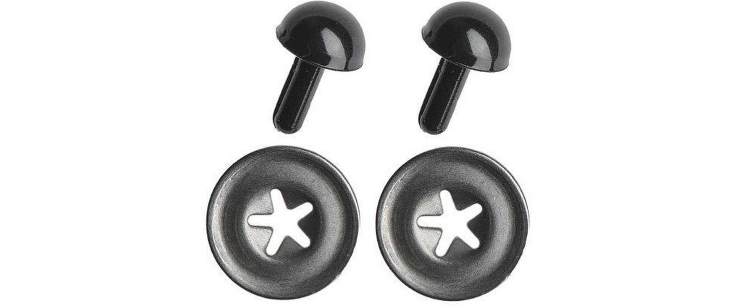 Rico Design Sicherheitsaugen, Schwarz, Ø 6 mm, 2 Stk., 501307