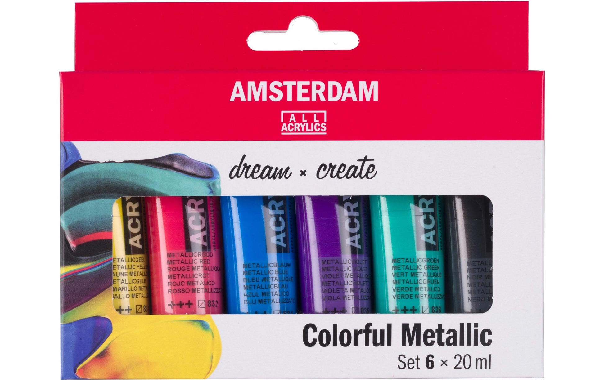 Amsterdam Acrylfarbe – Set – 6 Farben, 6 × 20 ml