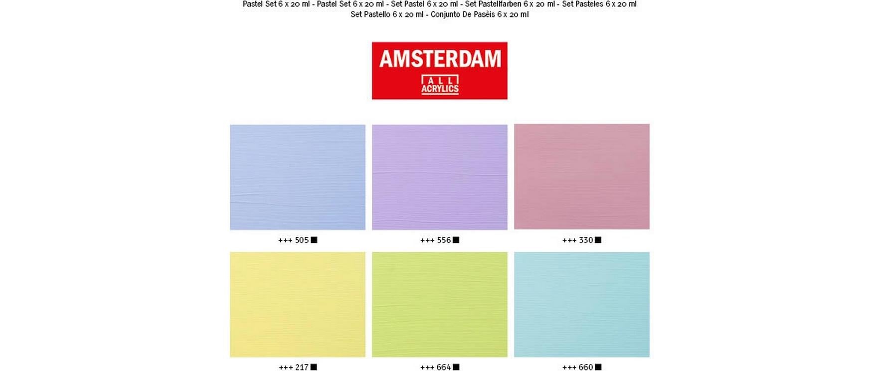Amsterdam Acrylfarbe – Set – 6 Farben, 6 × 20 ml