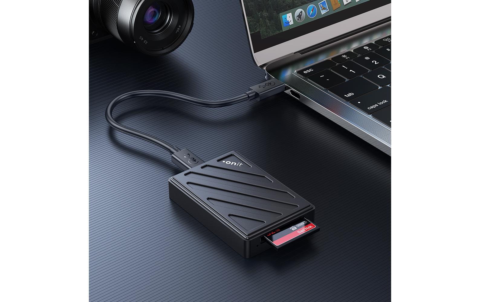 ONIT F02807 Kartenleser – CFexpress Typ B – USB‑C (USB4) 40 Gbit/s