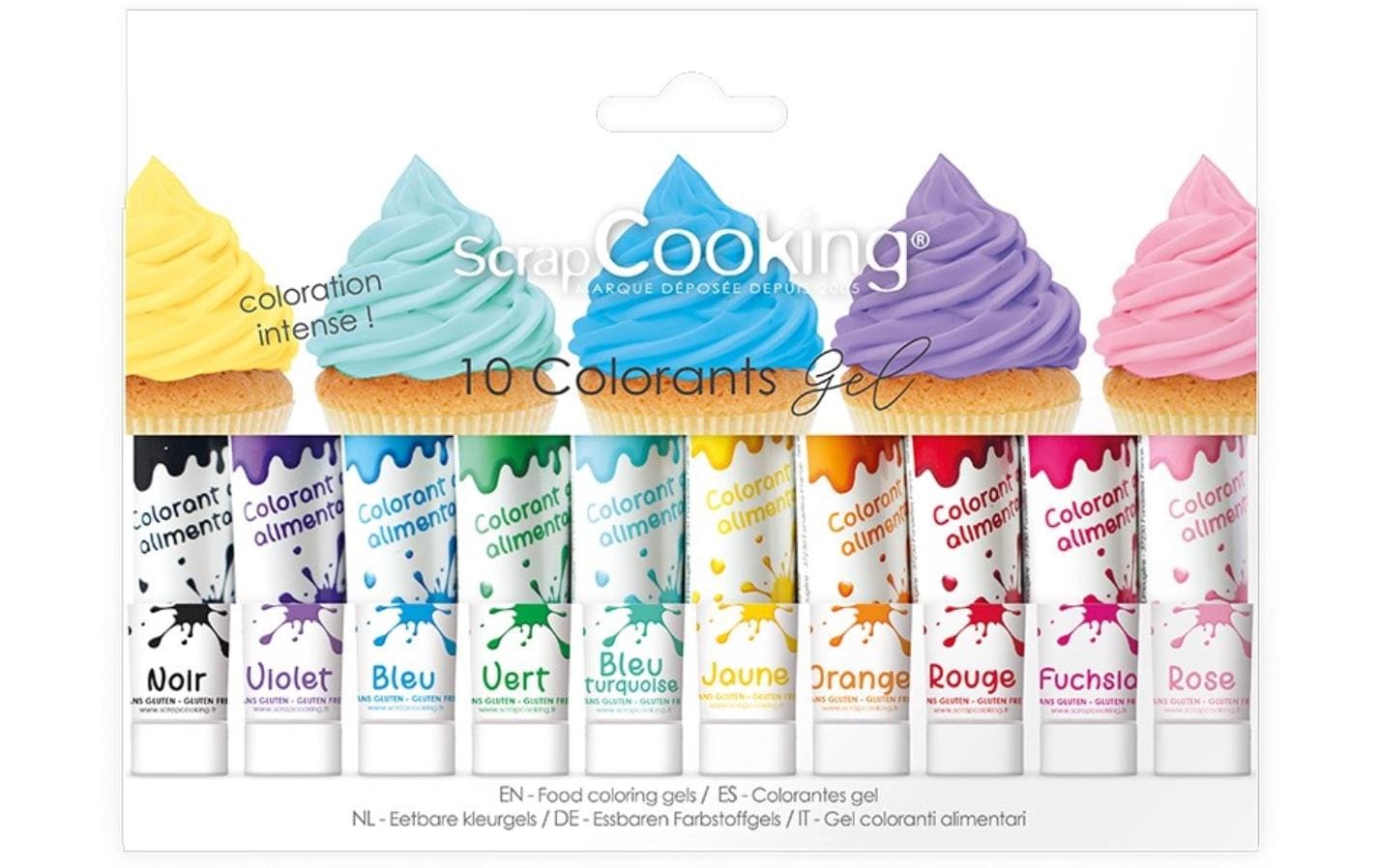 ScrapCooking Backaroma & -dekor Lebensmittelfarbe Gel, mehrfarbig – 10×20 g