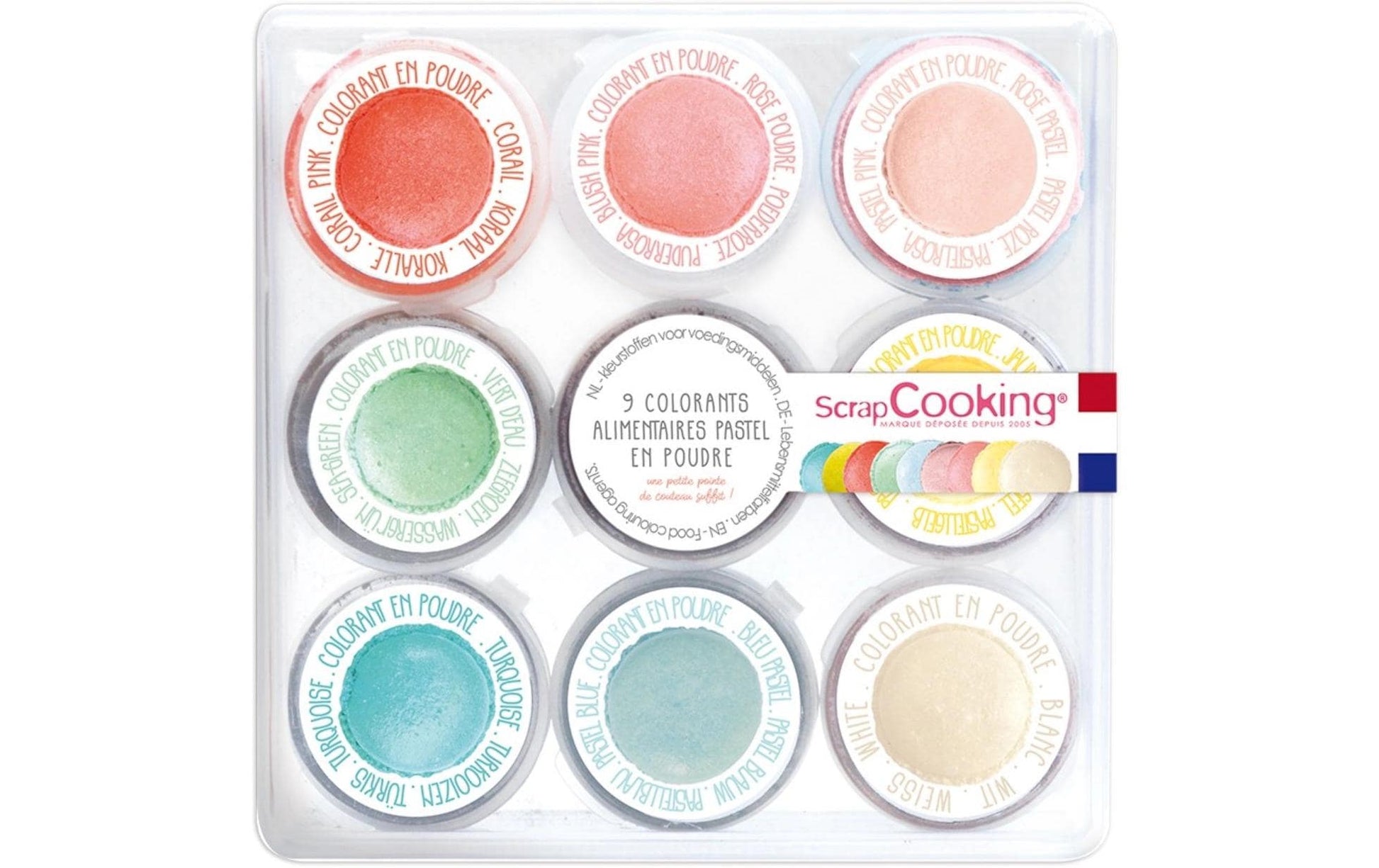 ScrapCooking Lebensmittelfarbstoffpulver – Pastell-Set – 160 g