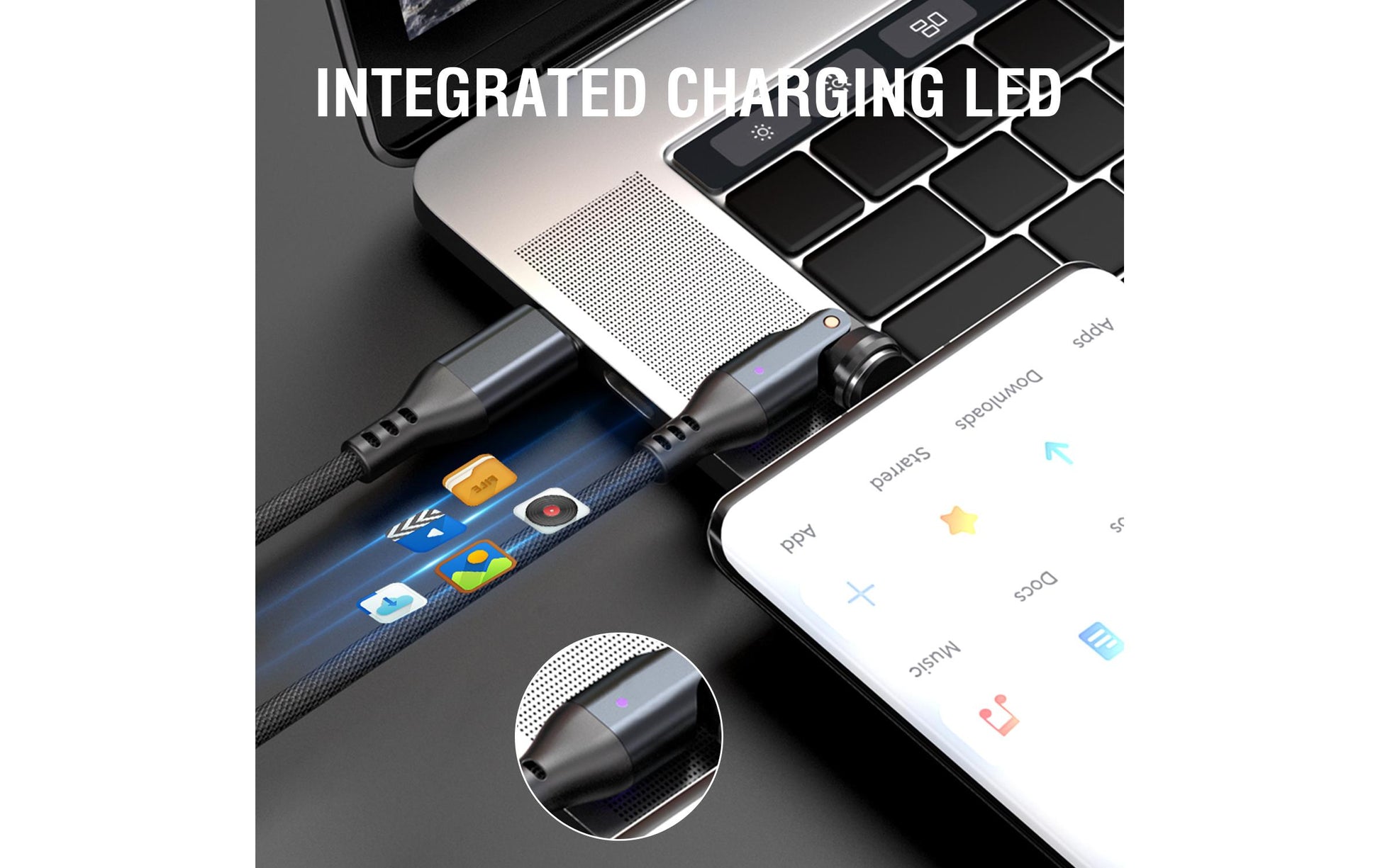 4smarts USB-Kabel, USB-C zu USB-C, 1,8 m, Lade-/Datenkabel, für Laptop, Smartphone, Smartwatch usw.