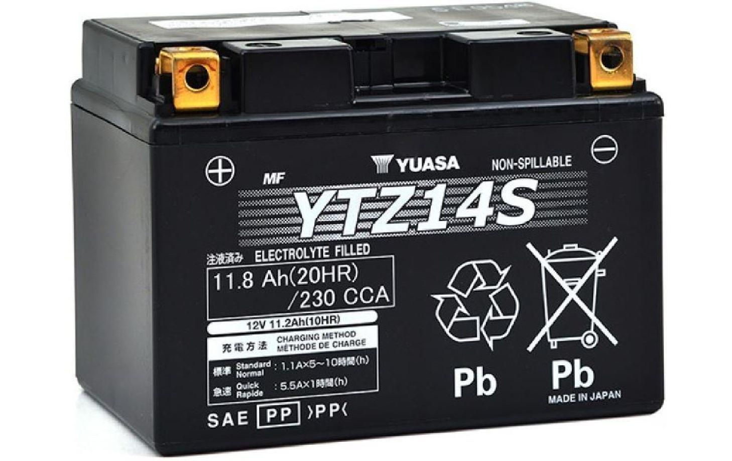 Yuasa Ersatzakku, Blei (VRLA), 11800 mAh, 12 V – YTZ14S