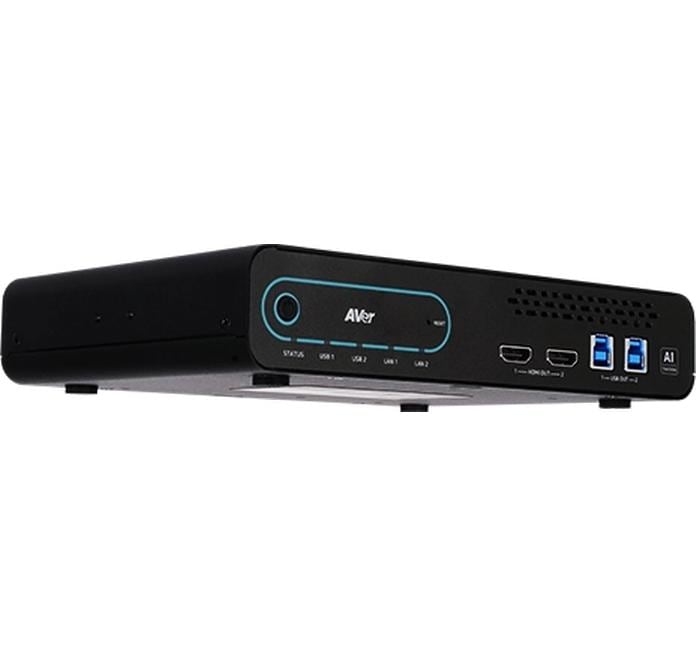 AVer MT300 – HDMI Matrix, 3× HDMI Eingang / 2× HDMI Ausgang, 4K@60 Hz, PoE, RS-232, 2× USB-B, Audioverfolgung, Schwarz