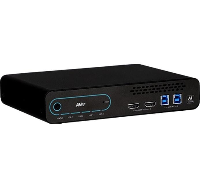 AVer MT300 – HDMI Matrix, 3× HDMI Eingang / 2× HDMI Ausgang, 4K@60 Hz, PoE, RS-232, 2× USB-B, Audioverfolgung, Schwarz
