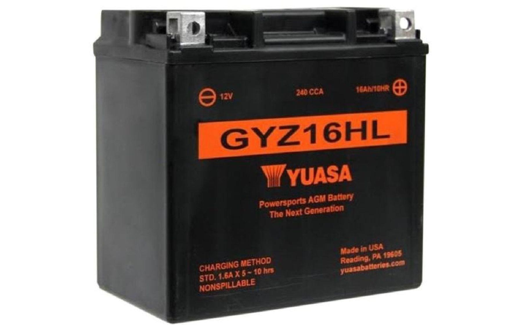 Yuasa GYZ16HL AGM-Batterie, Blei (VRLA), 12 V – für Motorrad