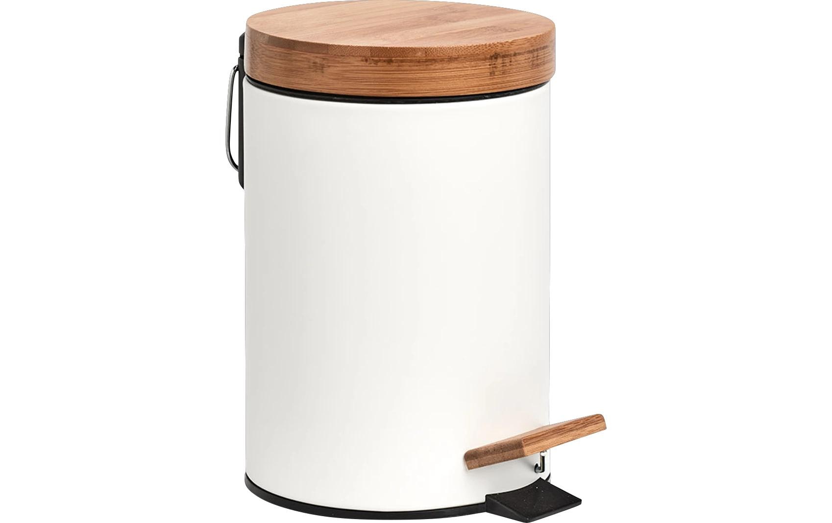 Zeller Present Treteimer Bamboo – 3 l – Kunststoff, rund – braun