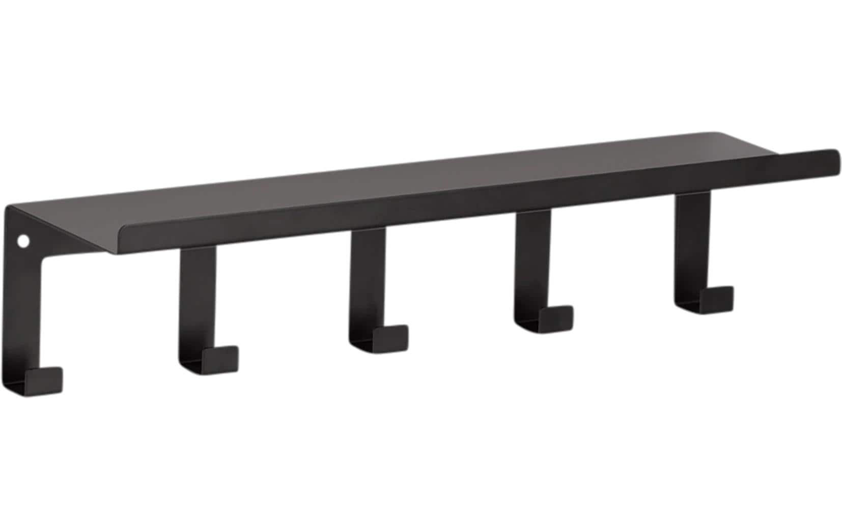 Zeller Present Wandgarderobe – Metall – Schwarz – 400 × 110 × 104 mm