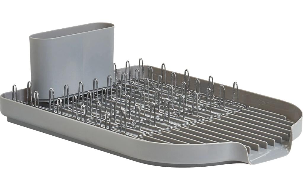 Zeller Present Abtropfgestell 45 × 32 × 13 cm, Metall/Kunststoff, wandmontierbar, grau