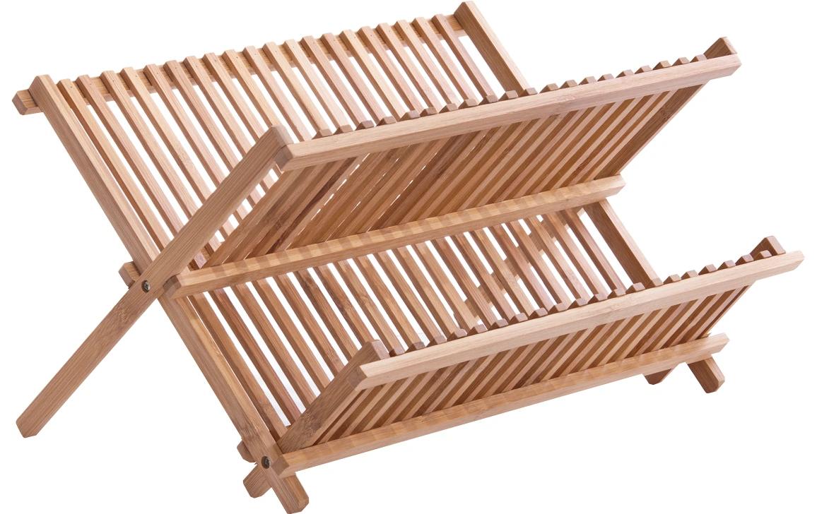 Zeller Present Abtropfgestell 42 × 35 × 25 cm, Bambus, Braun