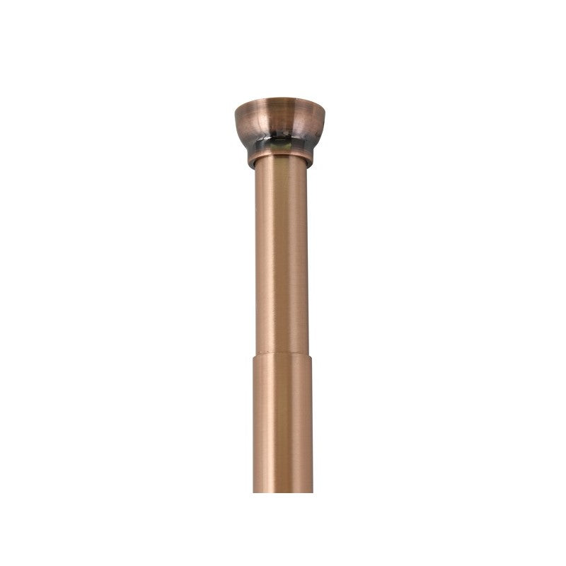 Spirella Duschvorhangstange Kreta – 75–125 cm, Aluminium, Wandmontiert, Ohne Bohren, Kupfer