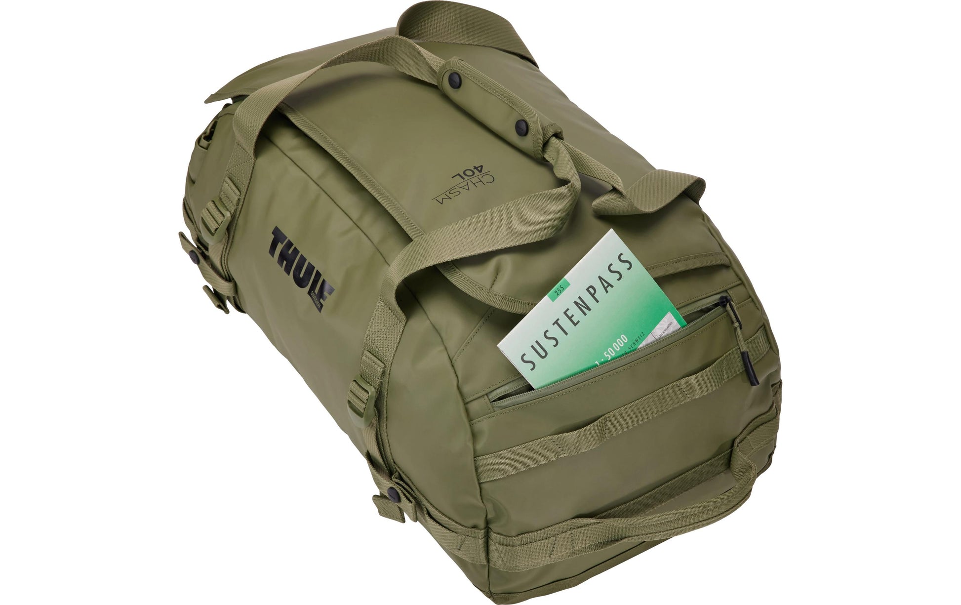Thule Chasm – Reisetasche, 40 l, Polyester, Olive, 58 × 28 × 33,5 cm