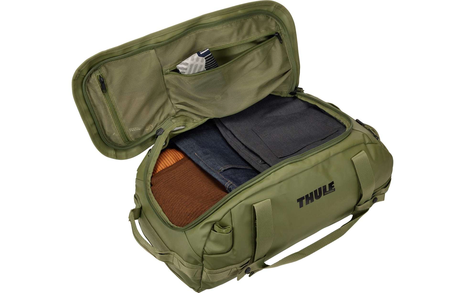 Thule Chasm – Reisetasche, 40 l, Polyester, Olive, 58 × 28 × 33,5 cm