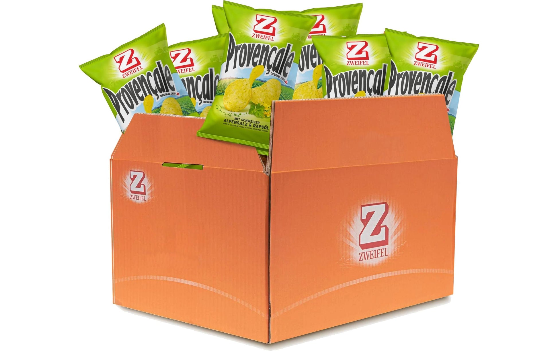 Zweifel Original Provençale Chips, glutenfrei, vegan – 20 × 30 g