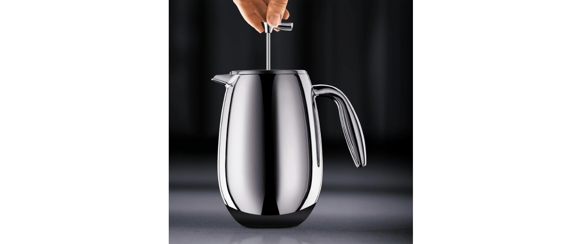 Bodum Columbia French Press Kaffeebereiter – 1 l, 8 Tassen, Silber