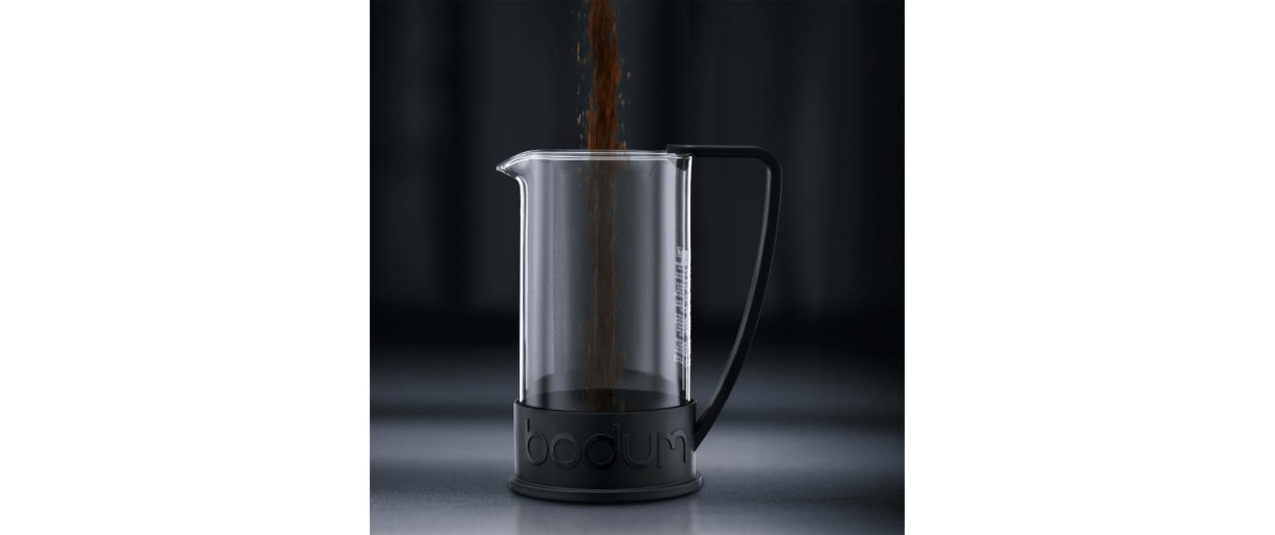 Bodum Brazil French Press Kaffeebereiter – 1 l, 8 Tassen, Schwarz/Transparent