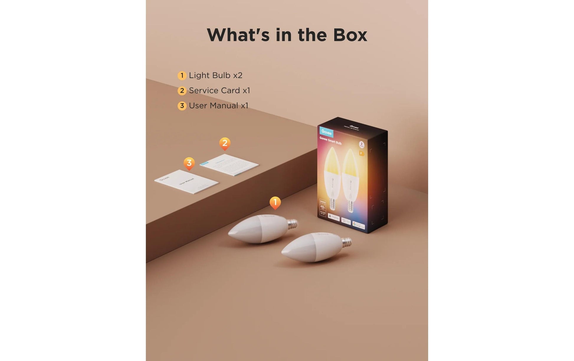 Govee Smart-Leuchtmittel E14 – RGB+CCT, 450 lm, 5 W, Bluetooth – für Amazon Alexa