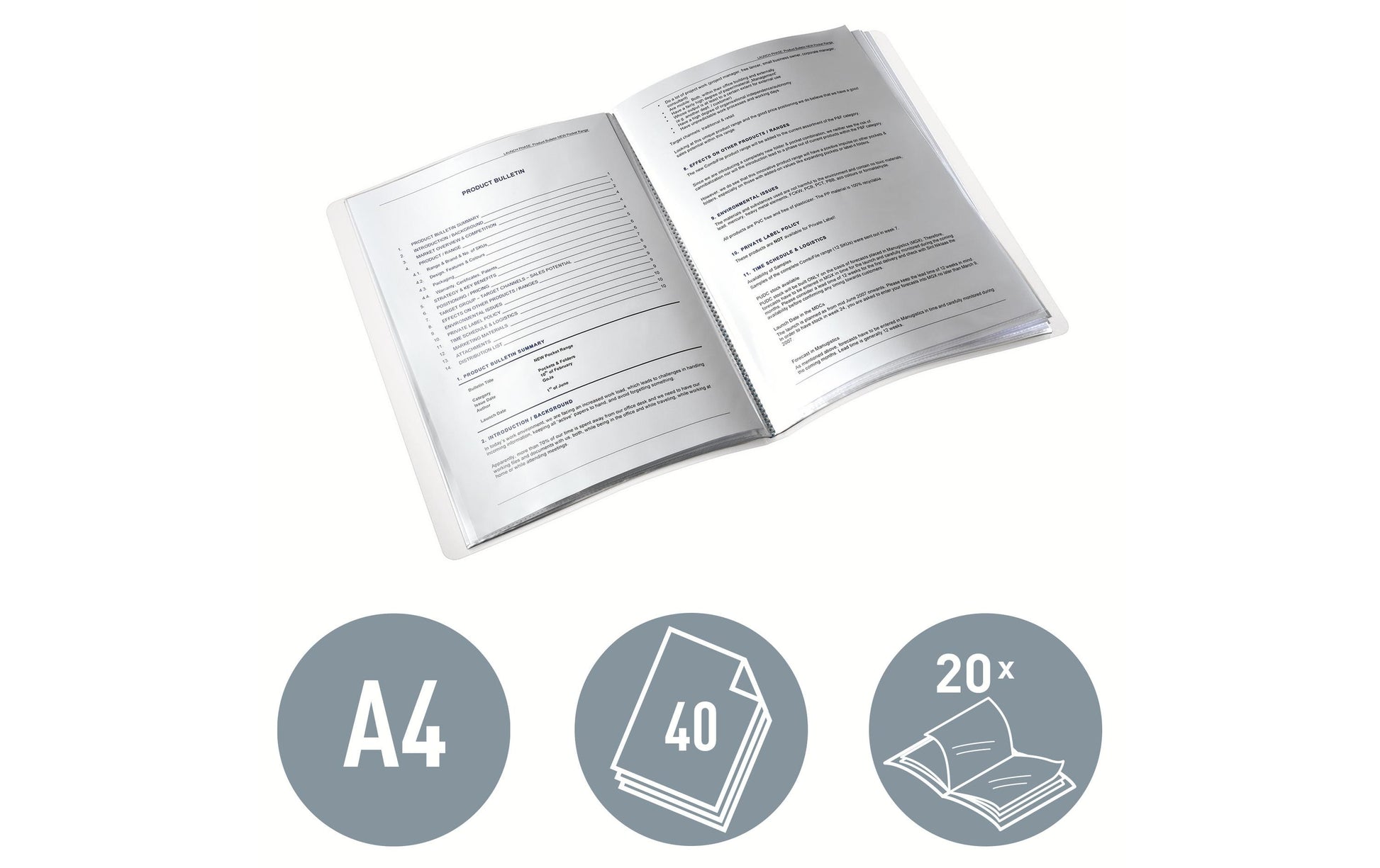 Leitz Sichtbuch WOW, für A4, 20 Hüllen – Polypropylen (PP) – Gelb