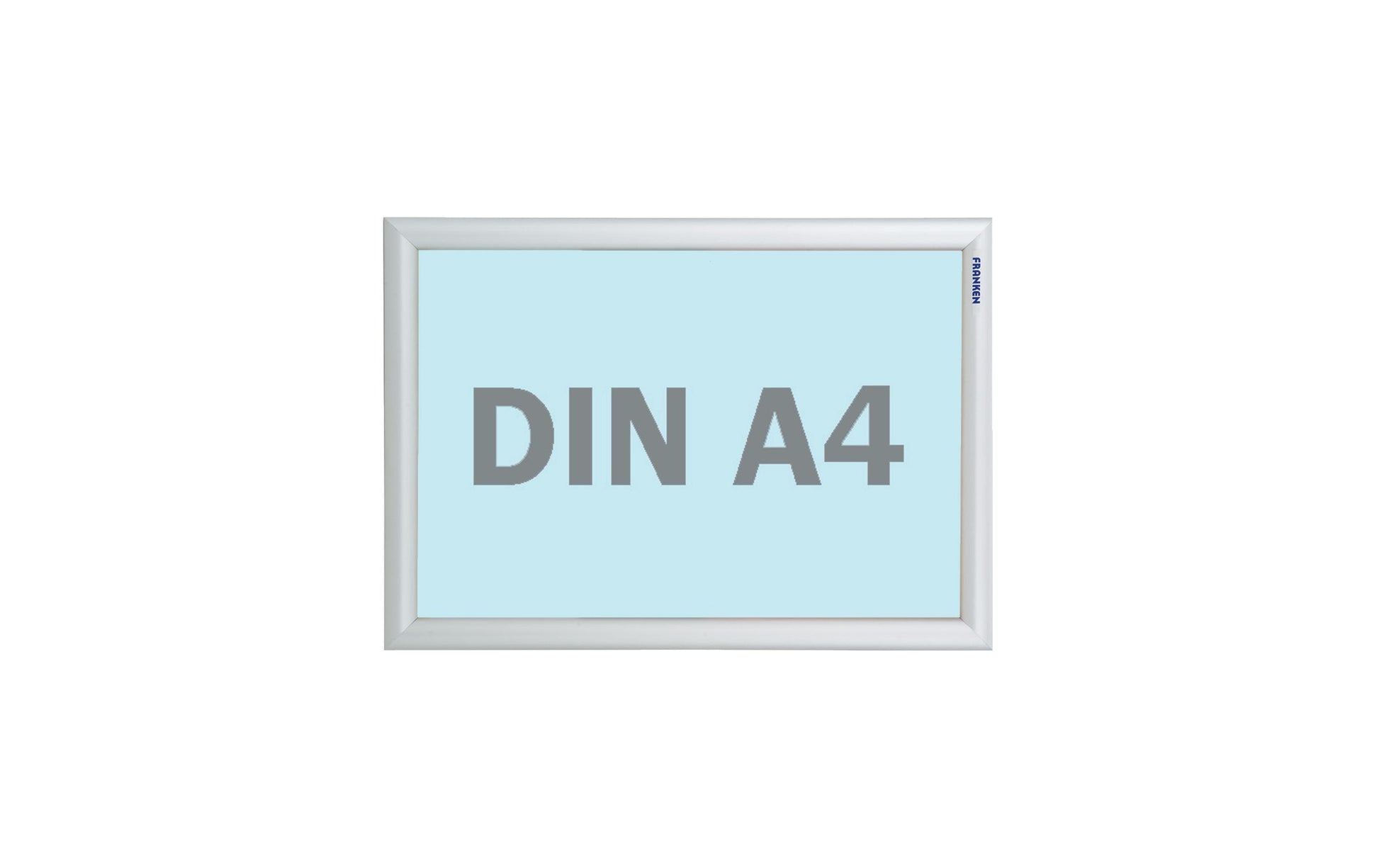 Franken Plakatrahmen – für A4 – Klapprahmen – Silber – Aluminium – 259×346×16 mm – 1 Stk.