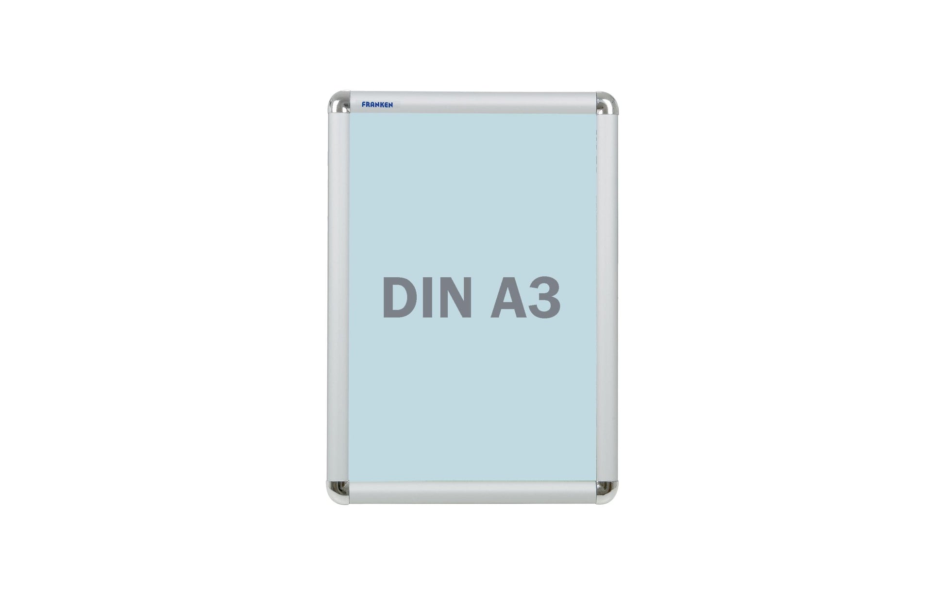 Franken Plakatrahmen – für A3 – Klapprahmen – Silber – Aluminium – 327×450×12 mm