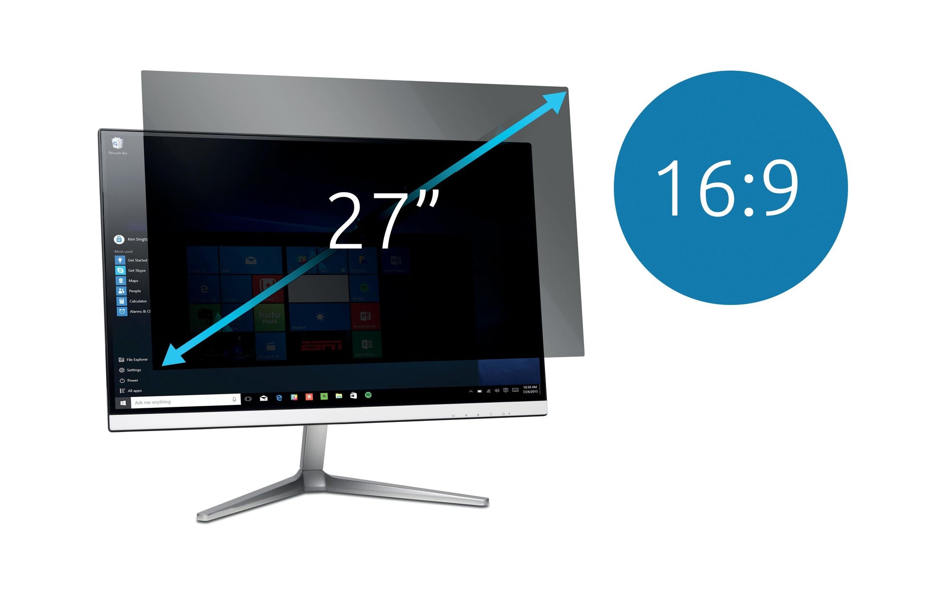 Kensington Displayschutz für 27" Monitore