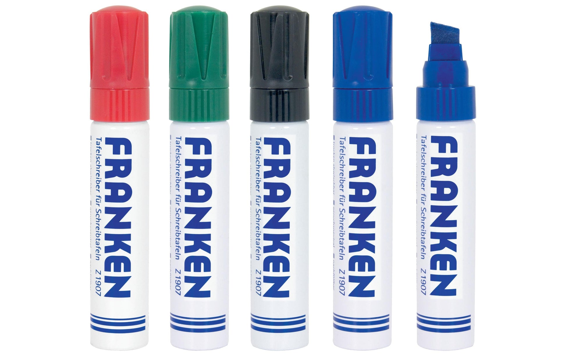 Franken Whiteboard-Marker – 4 Farben, 4 Stück, trocken abwischbar, nachfüllbar – für Whiteboards