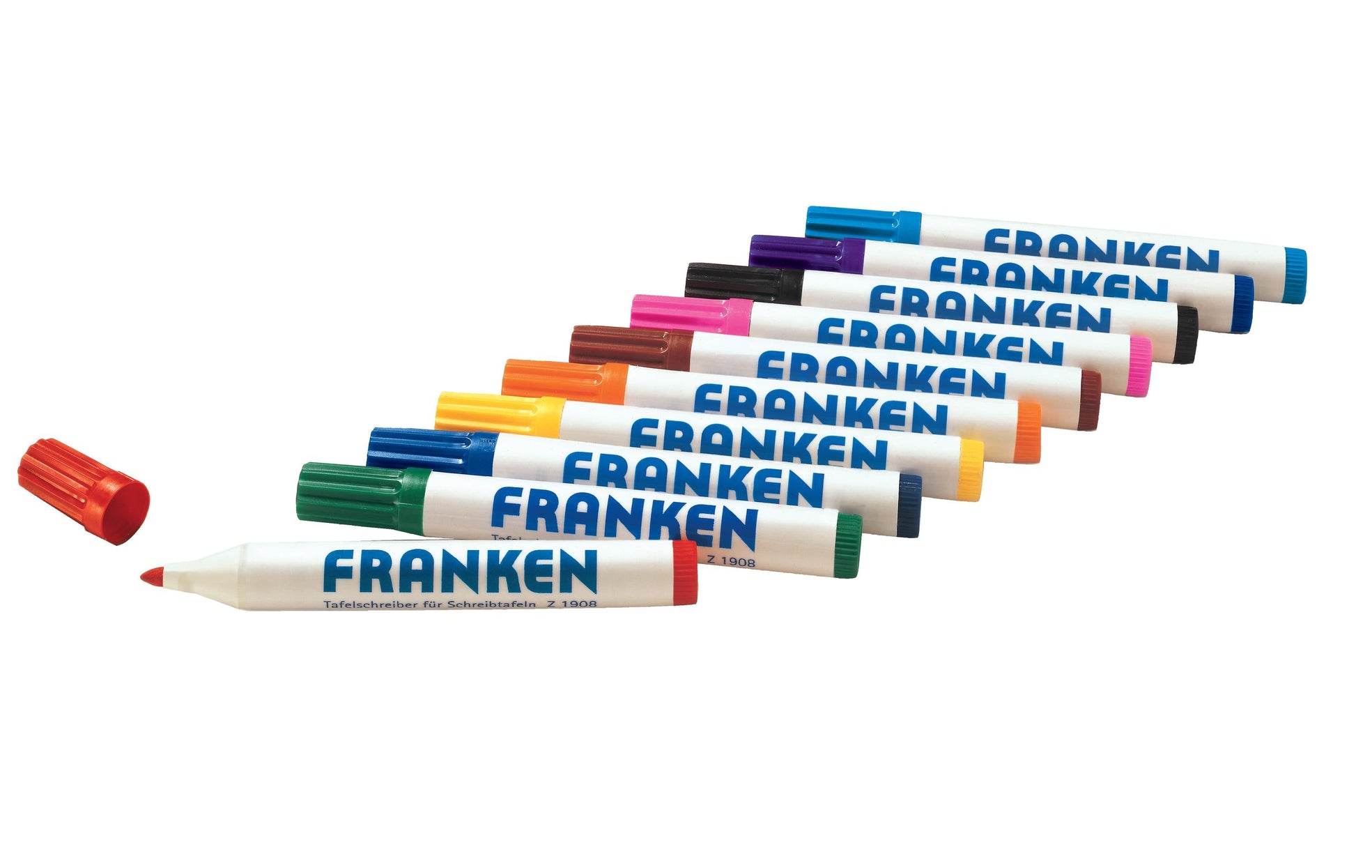 Franken Z1901 Whiteboard-Marker – 2–6 mm, sortiert, 10 Stk., nachfüllbar, geruchlos – für Whiteboards