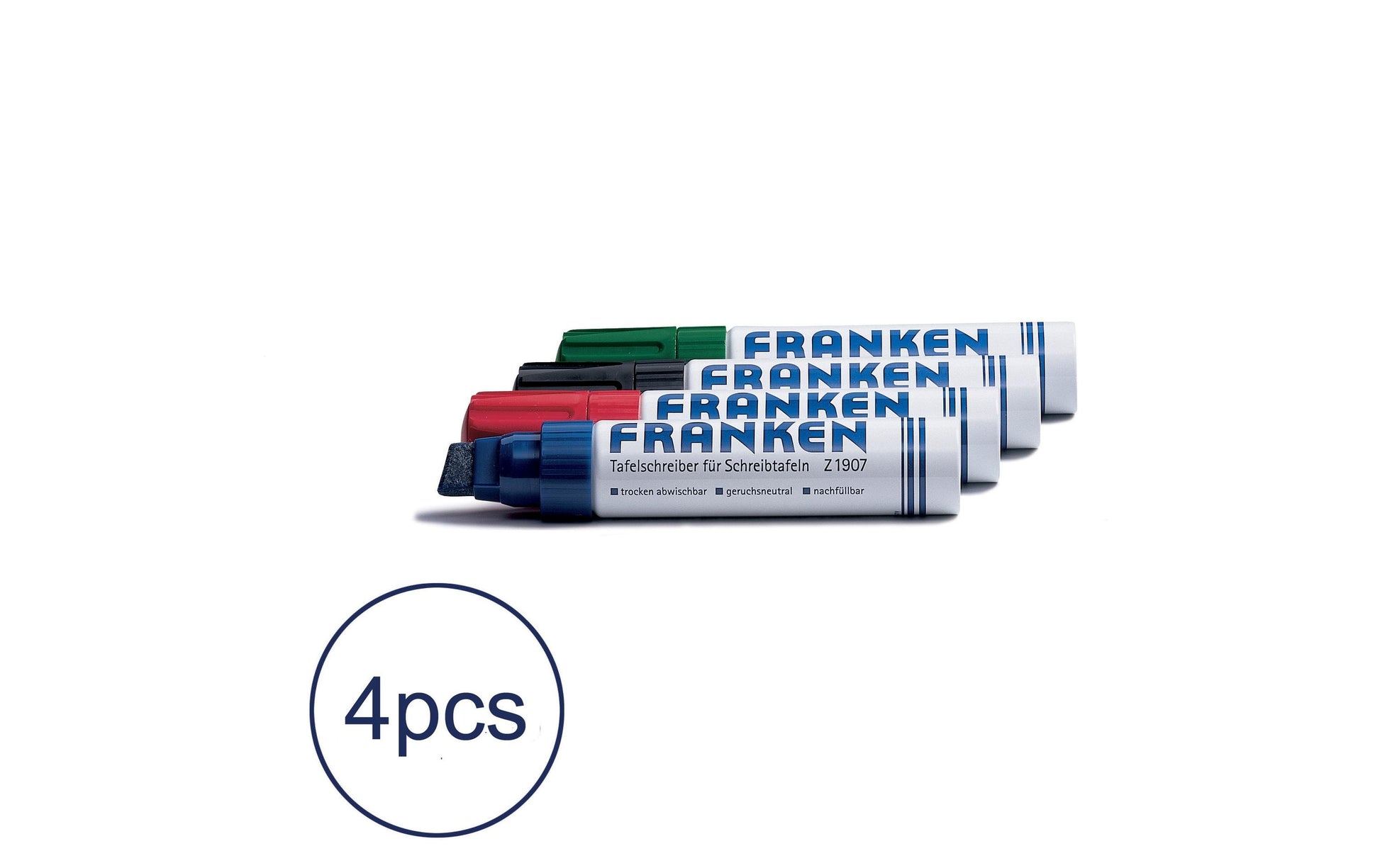 Franken Z1901 Whiteboard-Marker – 2–6 mm, sortiert, 10 Stk., nachfüllbar, geruchlos – für Whiteboards