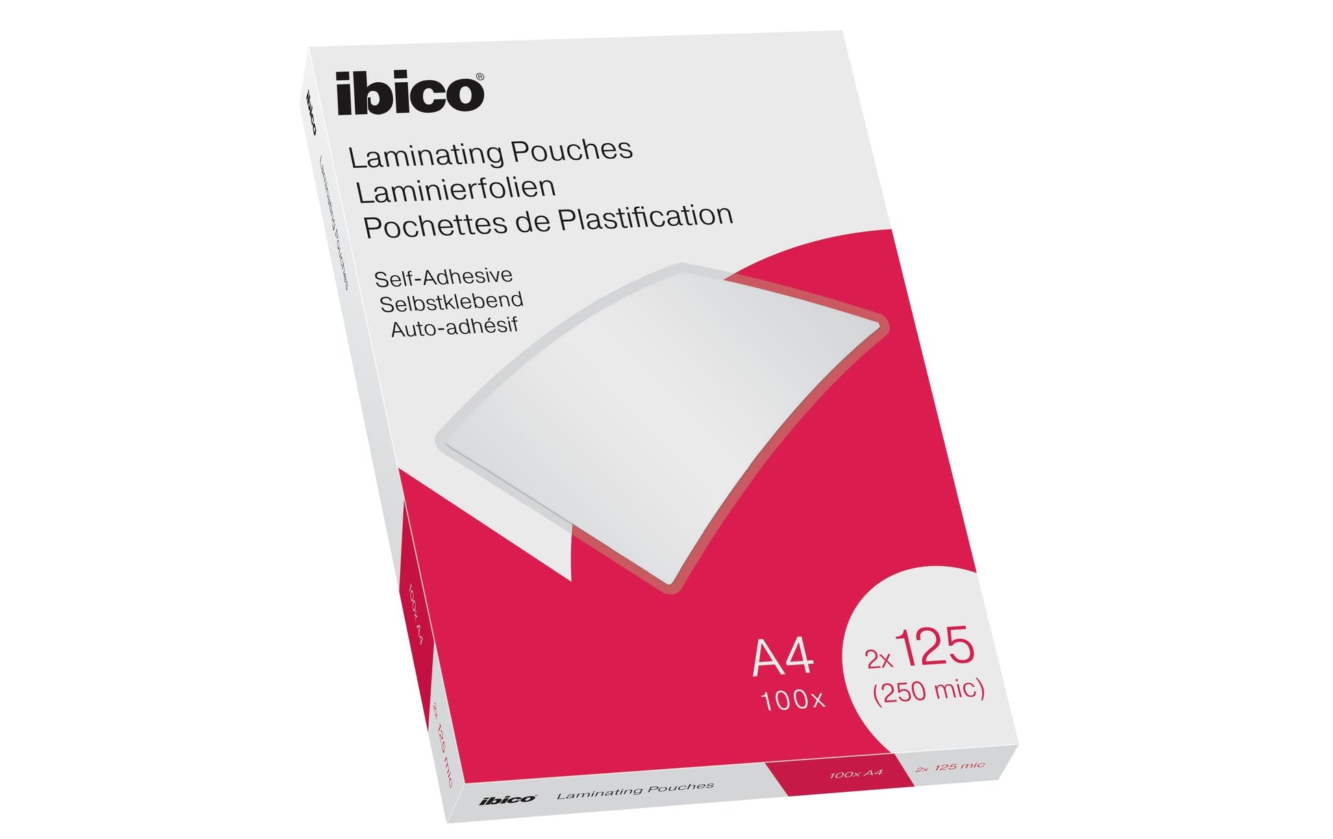 Ibico Laminierfolien A4, glänzend – 125 µm, 216 × 303 mm, 100 Stk.