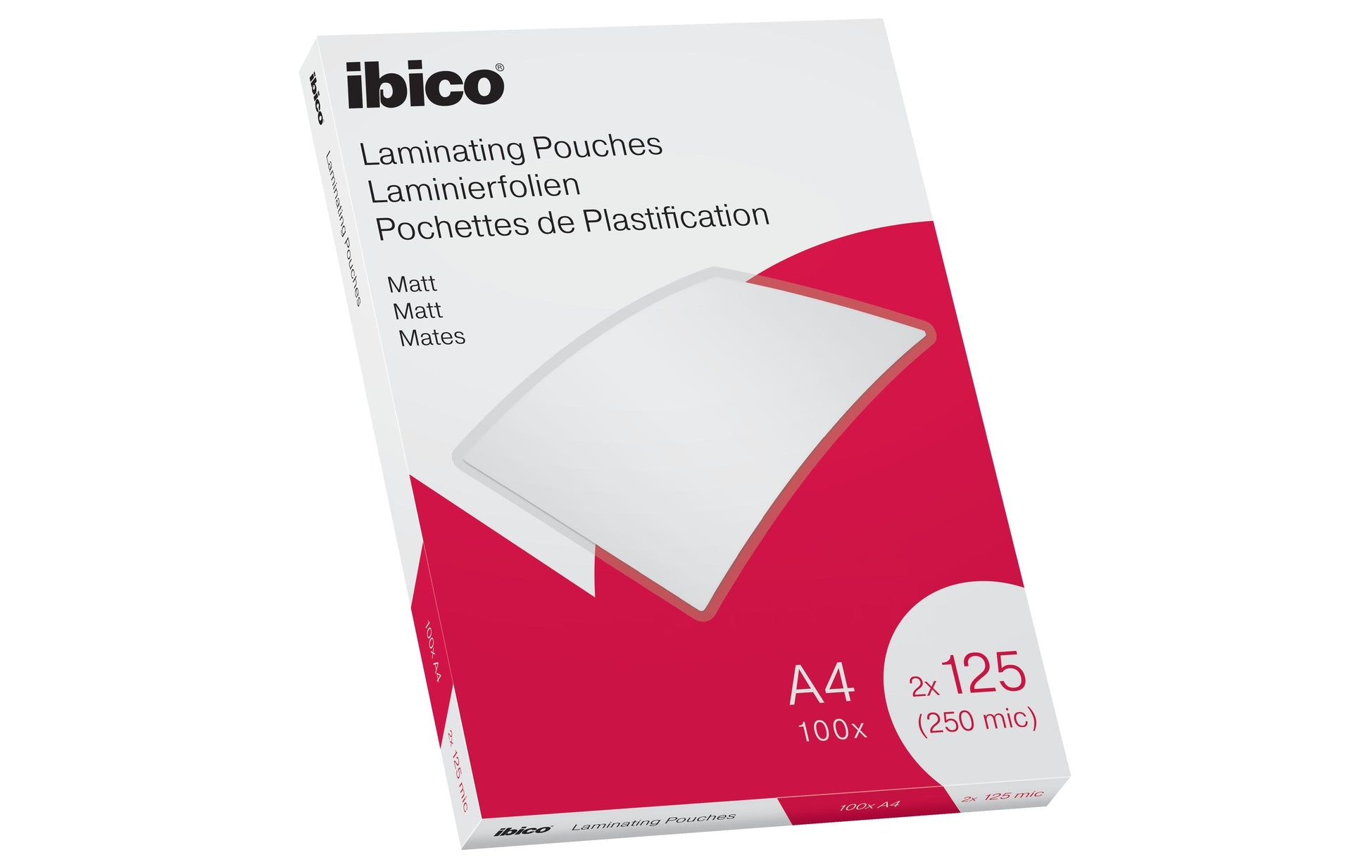 Ibico Laminierfolien A4, matt – 125 µm, 216 × 303 mm, 100 Stk.