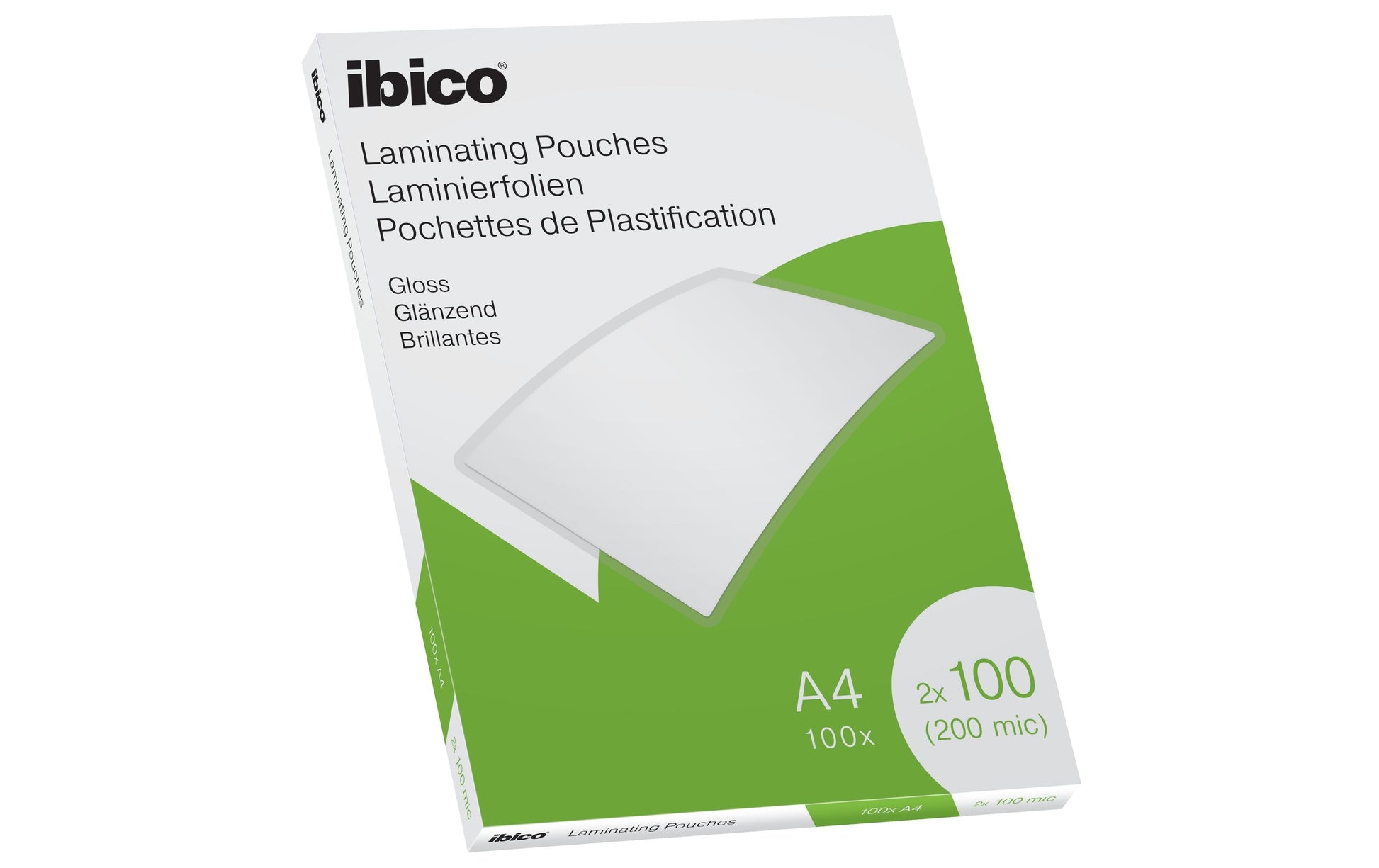 Ibico Laminierfolien A4, glänzend – 100 µm, 216 × 303 mm, 100 Stk.
